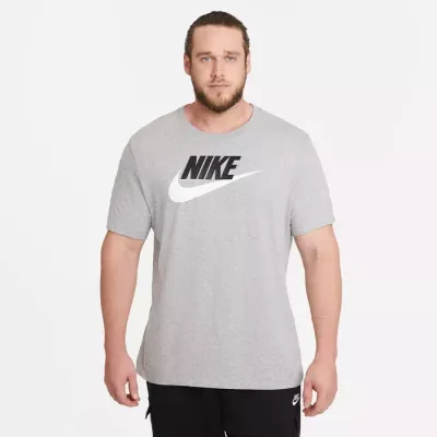 T-shirt Nike Icon Futura homme gris chiné logo noir swoosh blanc AR5004-063