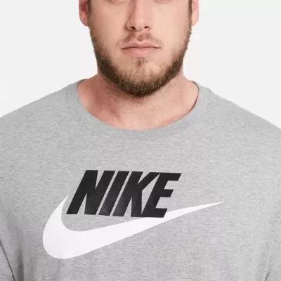 T-shirt Nike Icon Futura homme gris chiné logo noir swoosh blanc AR5004-063