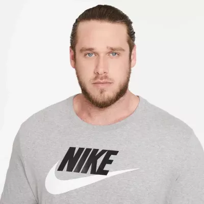 T-shirt Nike Icon Futura homme gris chiné logo noir swoosh blanc AR5004-063