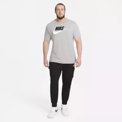 T-shirt Nike Icon Futura homme gris chiné logo noir swoosh blanc AR5004-063