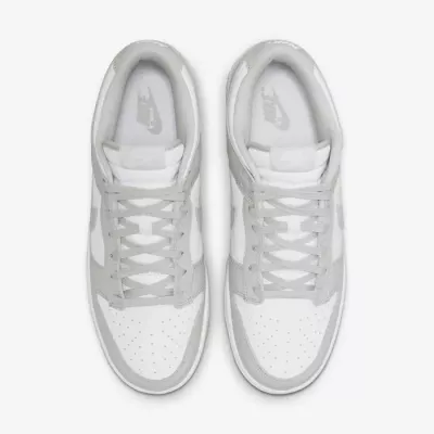 Nike Dunk Low Retro homme blanc gris fog swoosh cuir DD1391-103