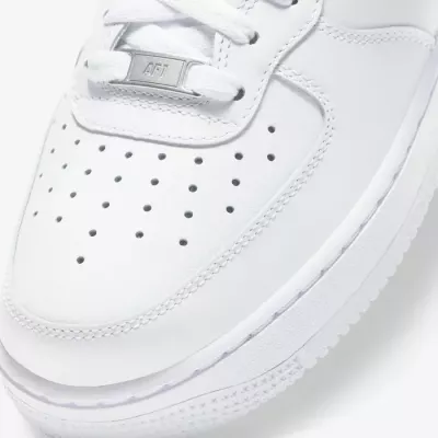 Nike Air Force 1 Mid 07 femme triple white tout blanc scratch velcro DD9625-100