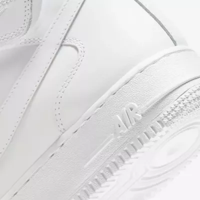 Nike Air Force 1 Mid 07 femme triple white tout blanc scratch velcro DD9625-100