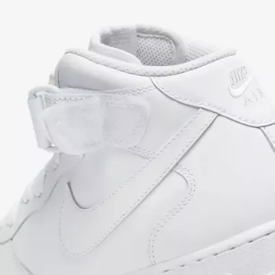 Nike Air Force 1 Mid 07 femme triple white tout blanc scratch velcro DD9625-100