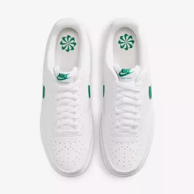 Nike Court Vision Low Next Nature homme blanc swoosh vert malachite DH2987-111