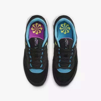 Nike Air Max Motif GS grand enfant noir bleu laser jaune unité Air visible DH9388-006