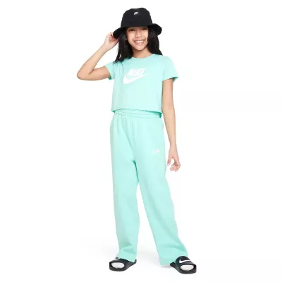 T-shirt crop Nike Sportswear fille vert émeraude logo Futura blanc DA6925-349