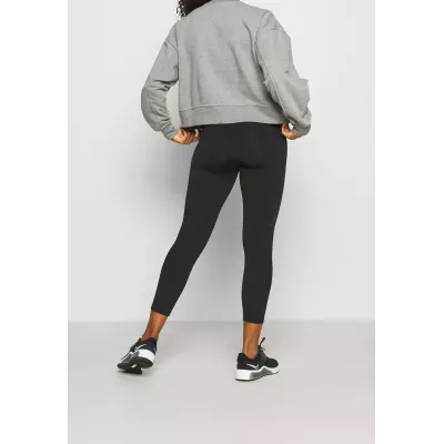 Sweat crop Nike Dri-FIT Get Fit femme gris chiné imprimé Just Do It swoosh blanc DD6130-091