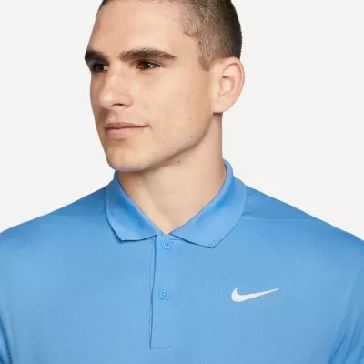 Polo Nike Dri-FIT Victory homme bleu university swoosh blanc DH0822-412