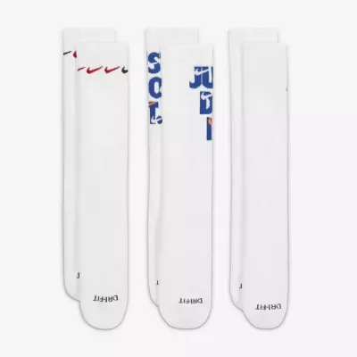 Chaussettes Nike Everyday Plus Cushioned blanc multicolore lot de 3 paires Dri-FIT DH3822-902