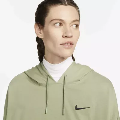 Sweat à capuche oversize Nike Sportswear Jersey femme vert sauge swoosh noir DM6417-386