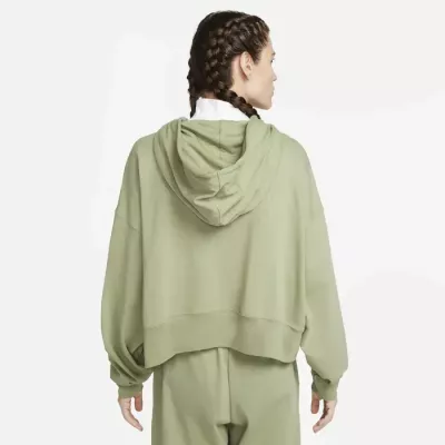 Sweat à capuche oversize Nike Sportswear Jersey femme vert sauge swoosh noir DM6417-386