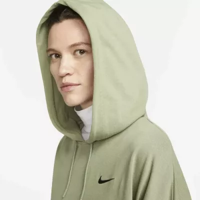 Sweat à capuche oversize Nike Sportswear Jersey femme vert sauge swoosh noir DM6417-386