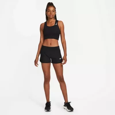 Crop top running Nike Dri-FIT ADV Aeroswift femme noir perforé swoosh blanc DM8728-010