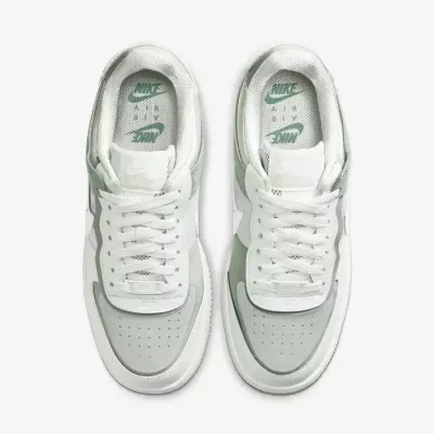 Nike Air Force 1 Shadow femme sail vert sauge swoosh blanc double semelle texture reptile CW2655-001
