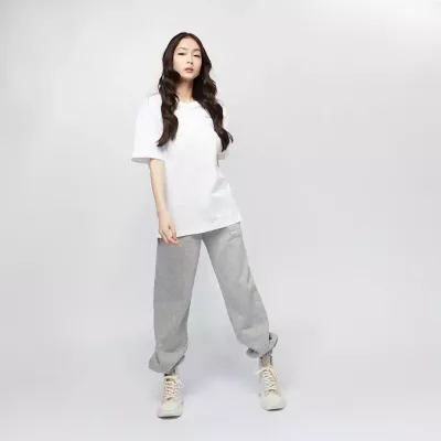 Converse Utility Fleece 1.5 10023718-A02 pantalon jogging molleton gris chiné femme