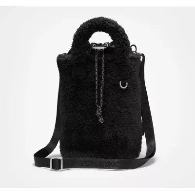 Converse Mini Bucket Bag Seasonal Fabric 10023954-A01 sac seau sherpa 100% polyester noir unisexe bandoulière