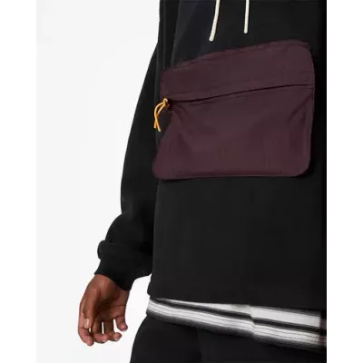 Converse Counter Climate Seasonal Fabric Hoodie 10024018-A01 sweat capuche polaire ripstop noir homme poche cargo