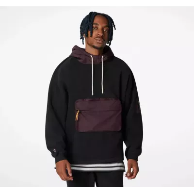 Converse Counter Climate Seasonal Fabric Hoodie 10024018-A01 sweat capuche polaire ripstop noir homme poche cargo