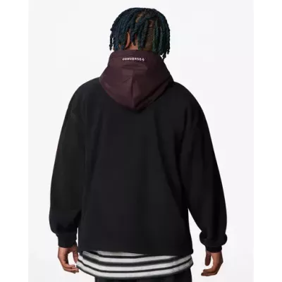 Converse Counter Climate Seasonal Fabric Hoodie 10024018-A01 sweat capuche polaire ripstop noir homme poche cargo