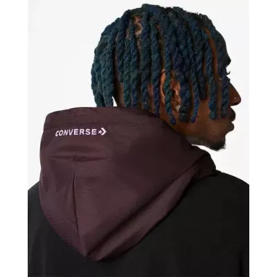 Converse Counter Climate Seasonal Fabric Hoodie 10024018-A01 sweat capuche polaire ripstop noir homme poche cargo