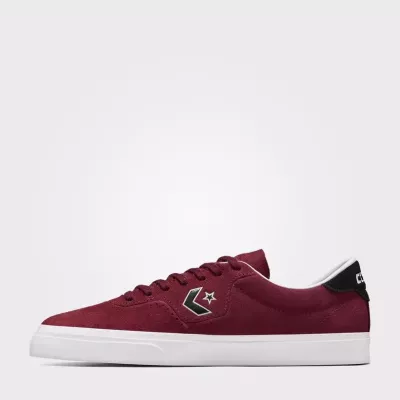 Converse Louie Lopez Pro A06656C sneaker basse 100% daim bordeaux unisexe chevron étoile noir inscription dorée semelle blanche