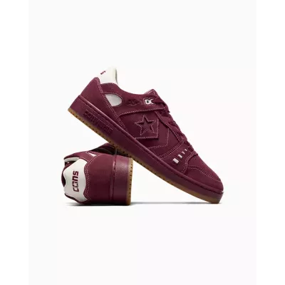 Converse AS-1 Pro A06658C sneaker basse daim cuir bordeaux unisexe ton sur ton semelle gum caramel design Alexis Sablone