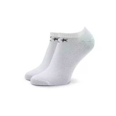 Converse Basic Low Cut E751W lot 3 paires chaussettes basses blanches femme logo Converse smooth toe seam coton