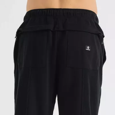 Converse Elevated Seasonal Knit Pant 10023763-A01 pantalon jogging coton noir homme coupe classique