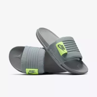 Claquettes Nike Offcourt Adjust homme gris et vert DQ9624-006