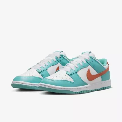 Baskets Nike Dunk Low Retro homme blanc turquoise et orange DV0833-102