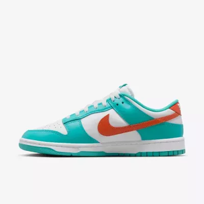 Baskets Nike Dunk Low Retro homme blanc turquoise et orange DV0833-102