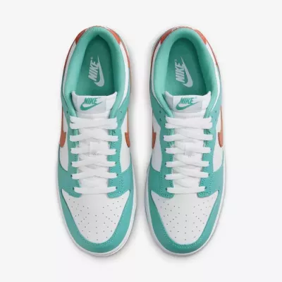 Baskets Nike Dunk Low Retro homme blanc turquoise et orange DV0833-102
