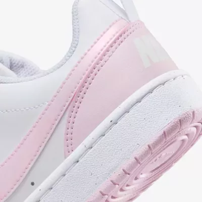 Baskets Nike Court Borough Low Recraft fille blanc et rose DV5456-105