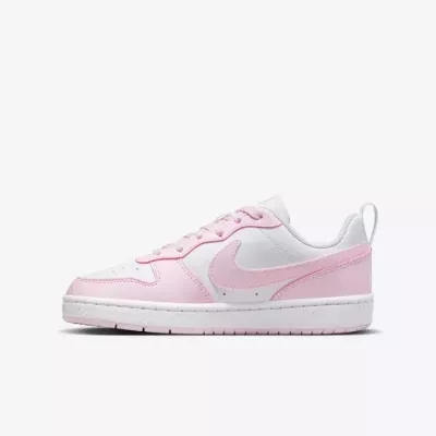 Baskets Nike Court Borough Low Recraft fille blanc et rose DV5456-105