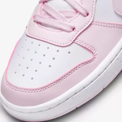 Baskets Nike Court Borough Low Recraft fille blanc et rose DV5456-105