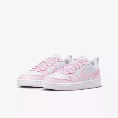 Baskets Nike Court Borough Low Recraft fille blanc et rose DV5456-105