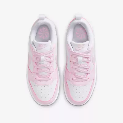 Baskets Nike Court Borough Low Recraft fille blanc et rose DV5456-105