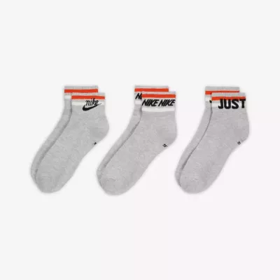 Lot de 3 paires de chaussettes Nike Everyday Essential Ankle grises unisexe DX5080-050