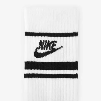Lot de 3 paires de chaussettes Nike Sportswear Dri-FIT Everyday Essential blanches et noires unisexe DX5089-103