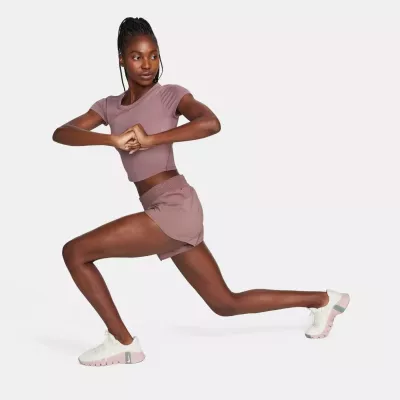 Short Nike One Dri-FIT taille mi-haute femme rose poudré DX6010-208
