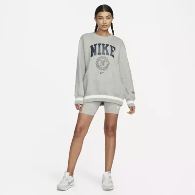 Short cycliste Nike Sportswear Classic taille haute femme gris chiné DV7797-063