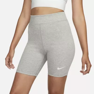 Short cycliste Nike Sportswear Classic taille haute femme gris chiné DV7797-063