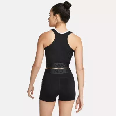 Débardeur crop top Nike Pro Dri-FIT Graphic femme noir DQ5593-010