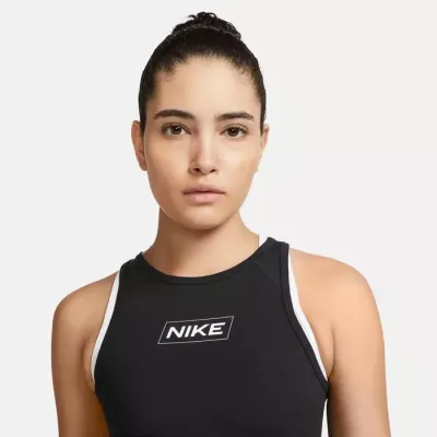 Débardeur crop top Nike Pro Dri-FIT Graphic femme noir DQ5593-010