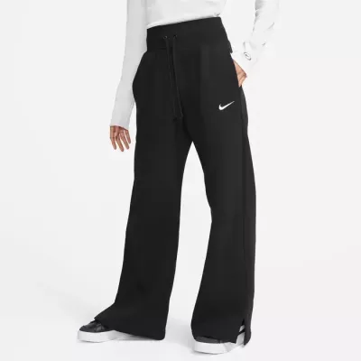 Pantalon Nike Sportswear Phoenix Fleece taille haute coupe large femme noir DQ5615-010