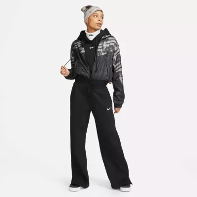 Pantalon Nike Sportswear Phoenix Fleece taille haute coupe large femme noir DQ5615-010