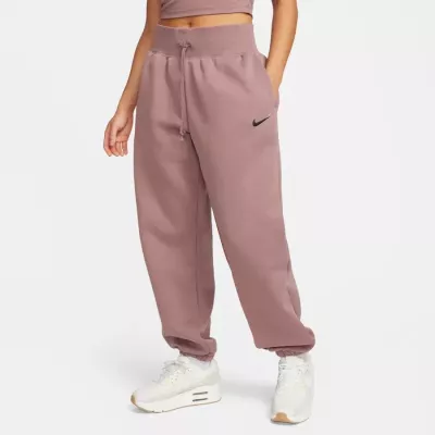 Pantalon de jogging Nike Sportswear Phoenix Fleece taille haute coupe oversize femme rose poudré DQ5887-208