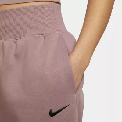 Pantalon de jogging Nike Sportswear Phoenix Fleece taille haute coupe oversize femme rose poudré DQ5887-208
