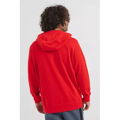 Sweat à capuche Nike Club French Terry FB7788-657 rouge avec logo Futura brodé et tissu éponge français